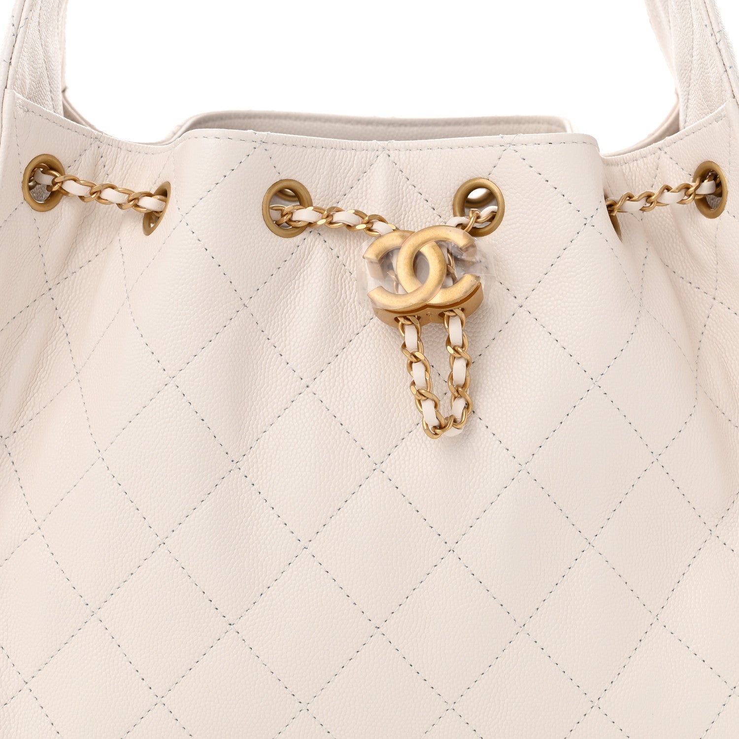 Chanel Caviar Quilted Small Chanel 25 Handbag White 8 of 10