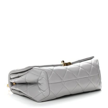 Chanel Lambskin Quilted Medium Color Match Flap Grey 4 of 13