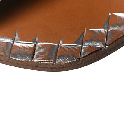 Bottega Veneta Nappa Intrecciato Flat Sandals 36 Silver 14 of 16