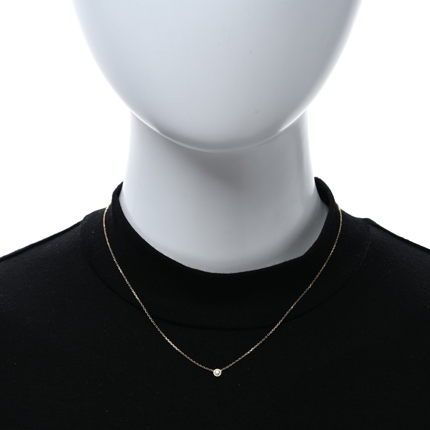 Cartier 18K Yellow Gold Diamond XS D'Amour Pendant Necklace 2 of 5
