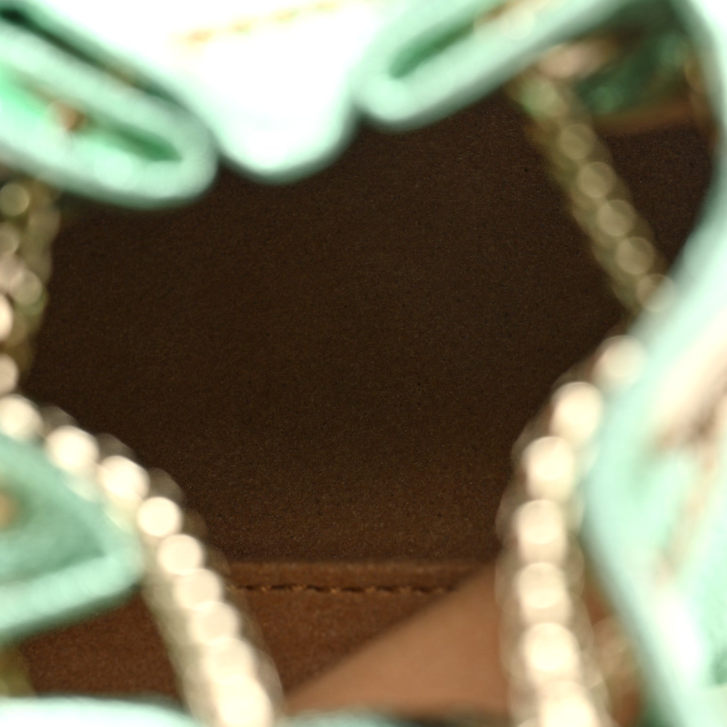 Jimmy Choo Metallic Nappa Micro Bon Bon Bag Smoke Green 9 of 17