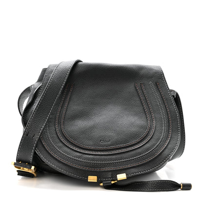 Chloe Grained Calfskin Medium Marcie Saddle Bag Black 1 of 19