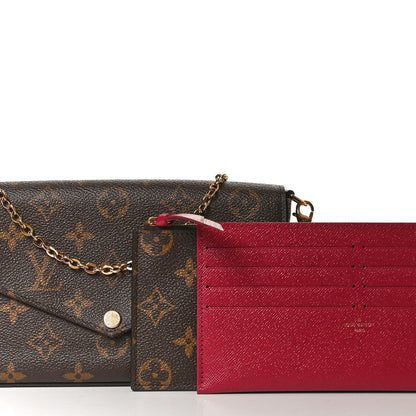 Louis Vuitton Monogram Pochette Felicie Chain Wallet Fuchsia 7 of 10
