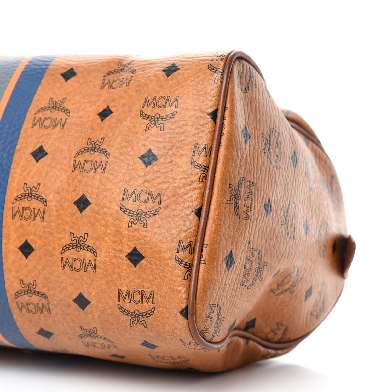 MCM Visetos Dog Bone Boston Bag Cognac 7 of 14