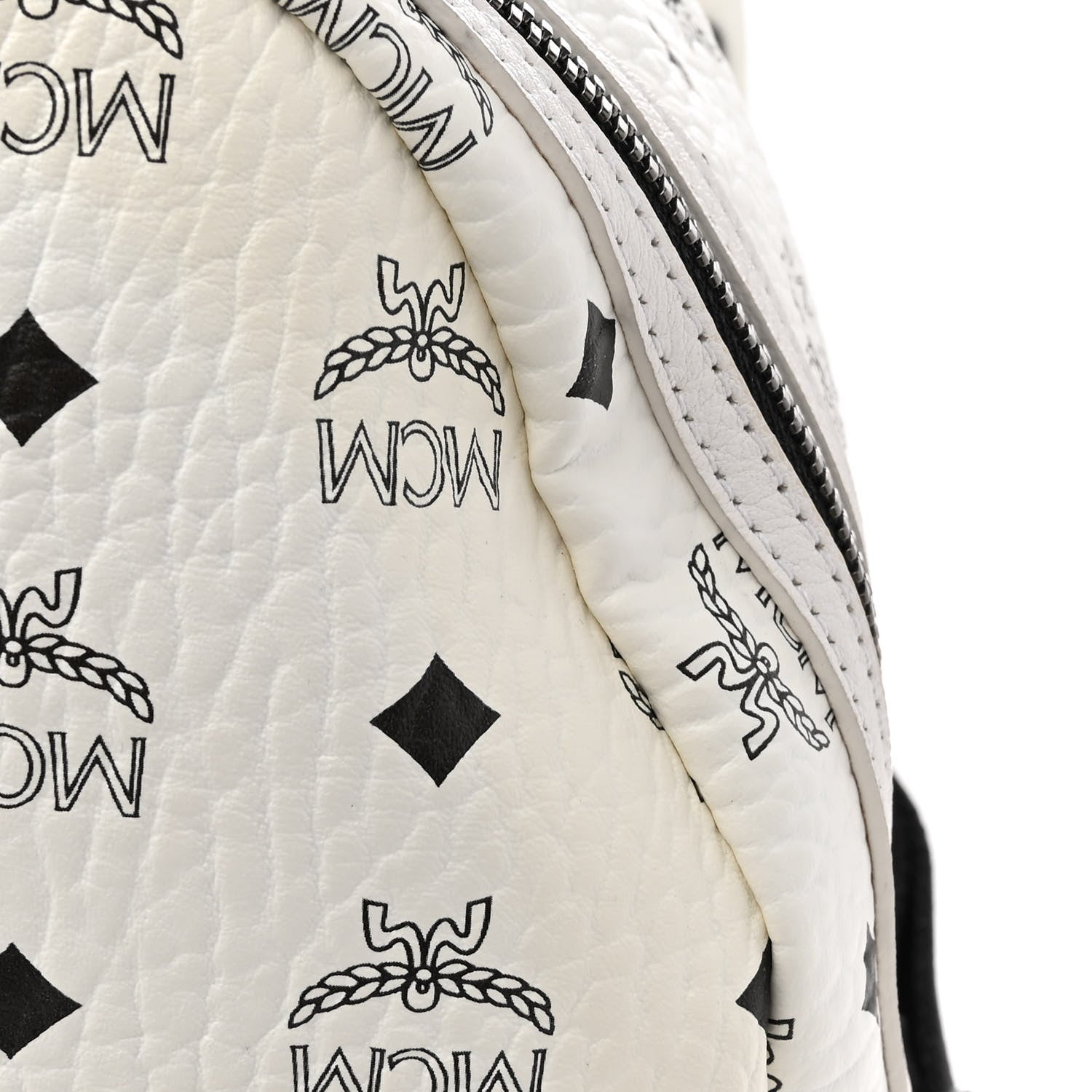 MCM Visetos Small Side Stud Stark Backpack White 12 of 13