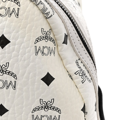 MCM Visetos Small Side Stud Stark Backpack White 12 of 13