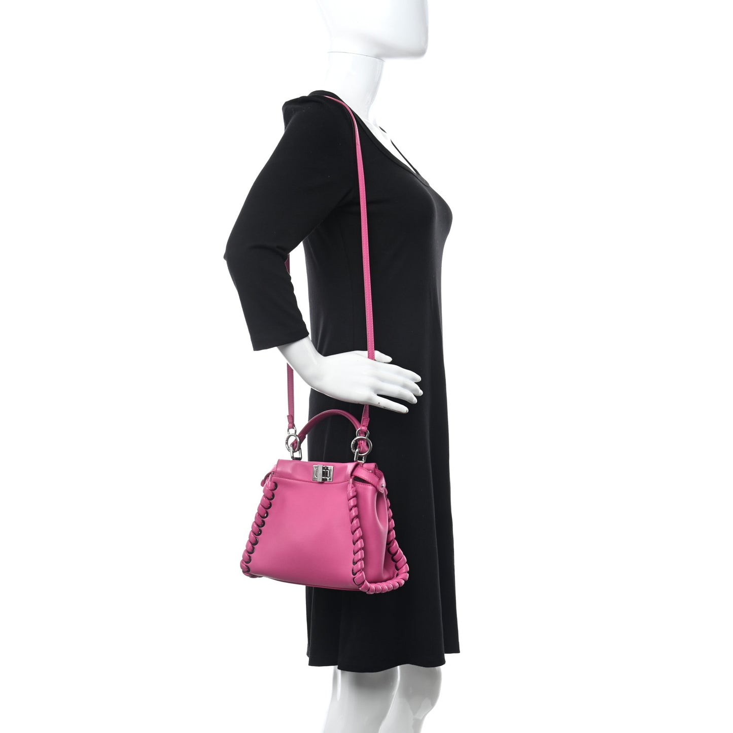 Nappa Lace Up Mini Peekaboo Iconic Satchel Geranio