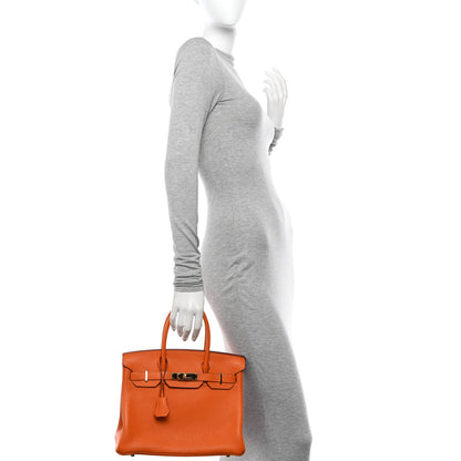 Hermes Taurillon Clemence Birkin 30 Abricot 2 of 20