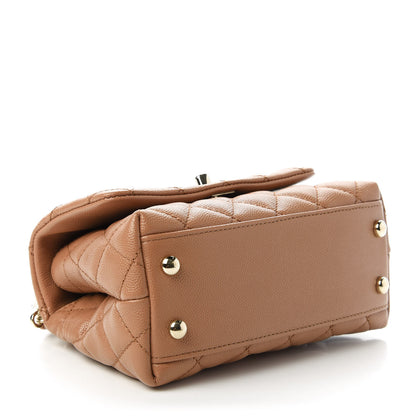 Chanel Caviar Lizard Embossed Quilted Extra Mini Coco Handle Flap Brown 4 of 11