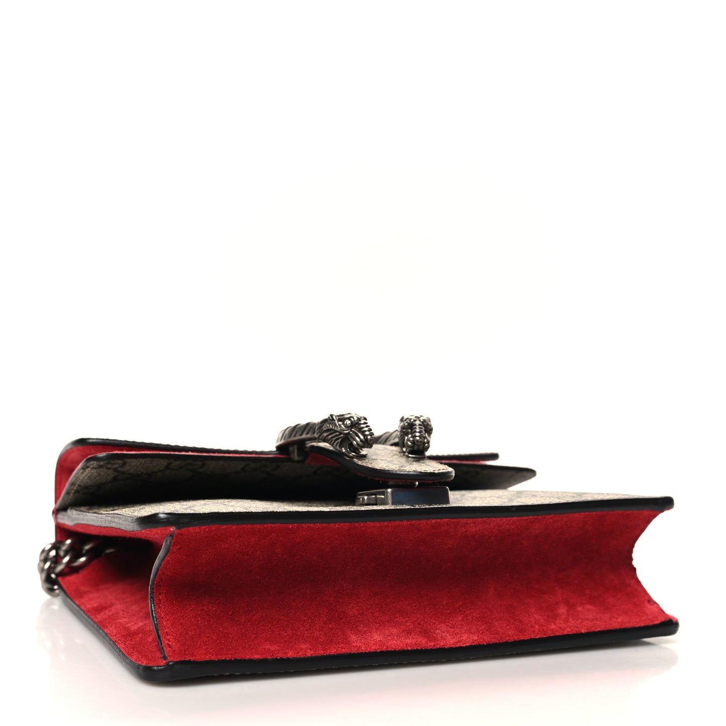 GG Supreme Monogram Mini Dionysus Shoulder Bag Hibiscus Red