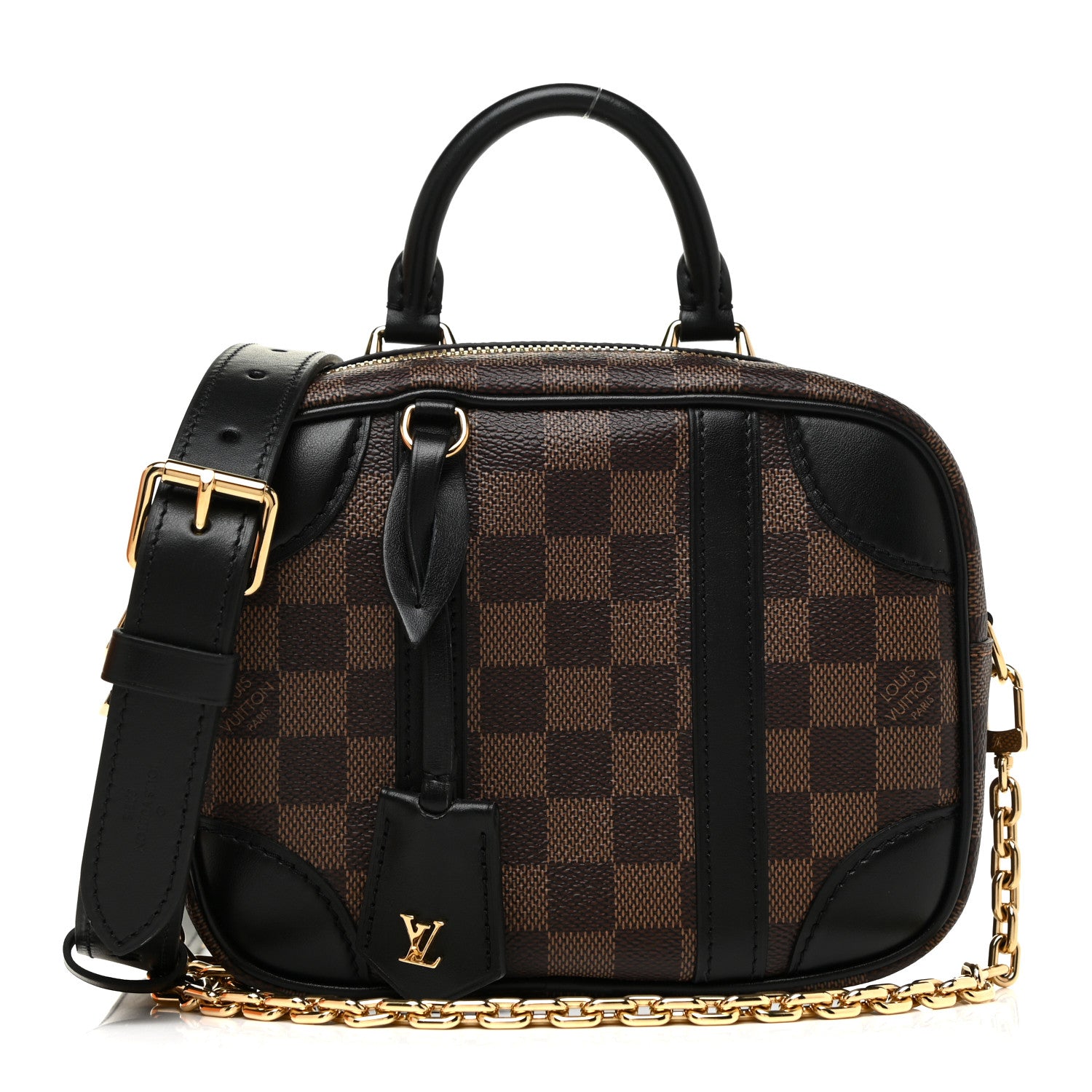 Louis Vuitton Damier Ebene Valisette Souple BB Black 1001113