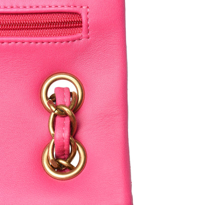 Chanel Lambskin Chevron Quilted Jumbo Double Flap Pink 13 of 14