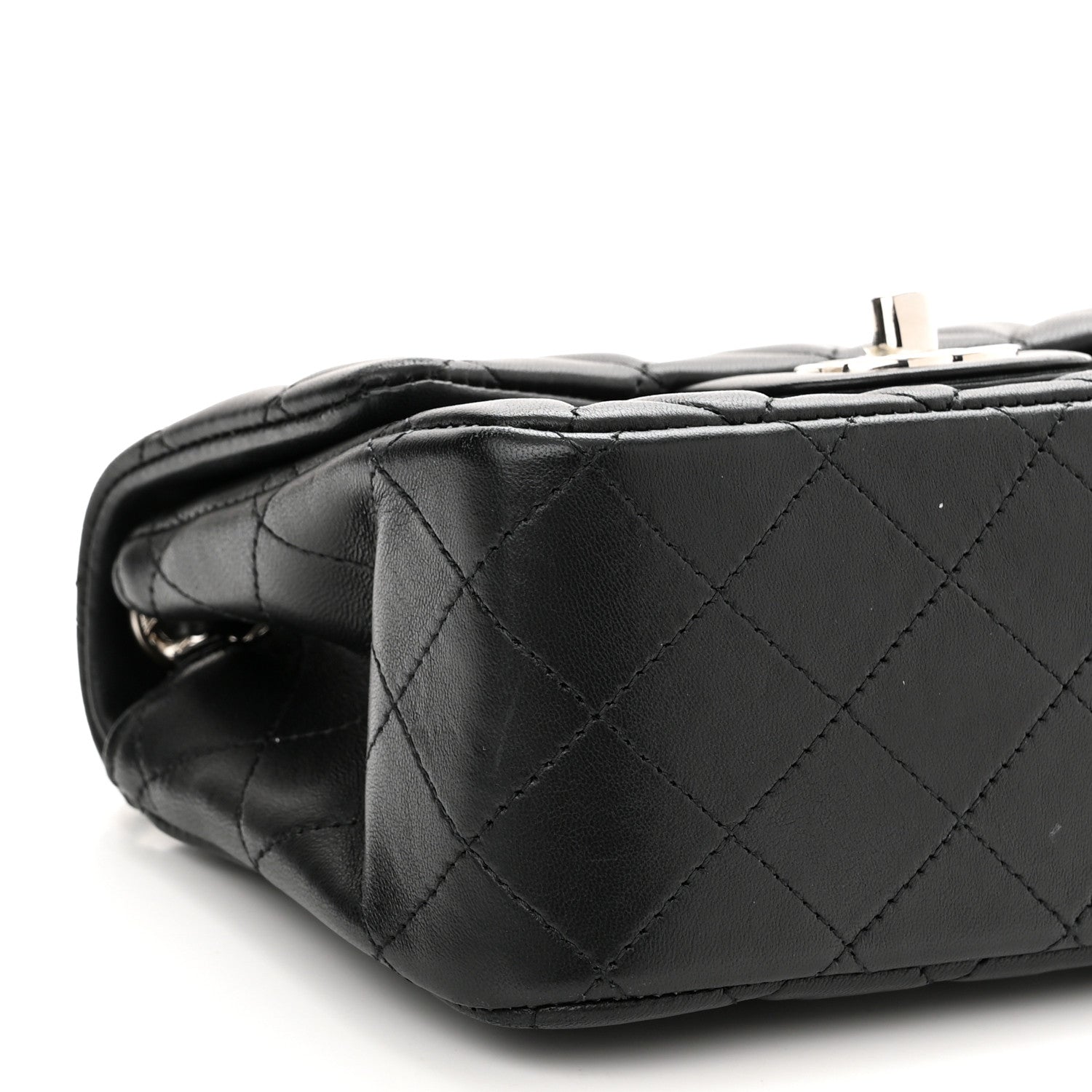 Chanel Lambskin Quilted Mini Square Flap Black 9 of 11