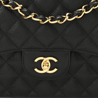Chanel Caviar Quilted Jumbo Double Flap Black 8 of 10