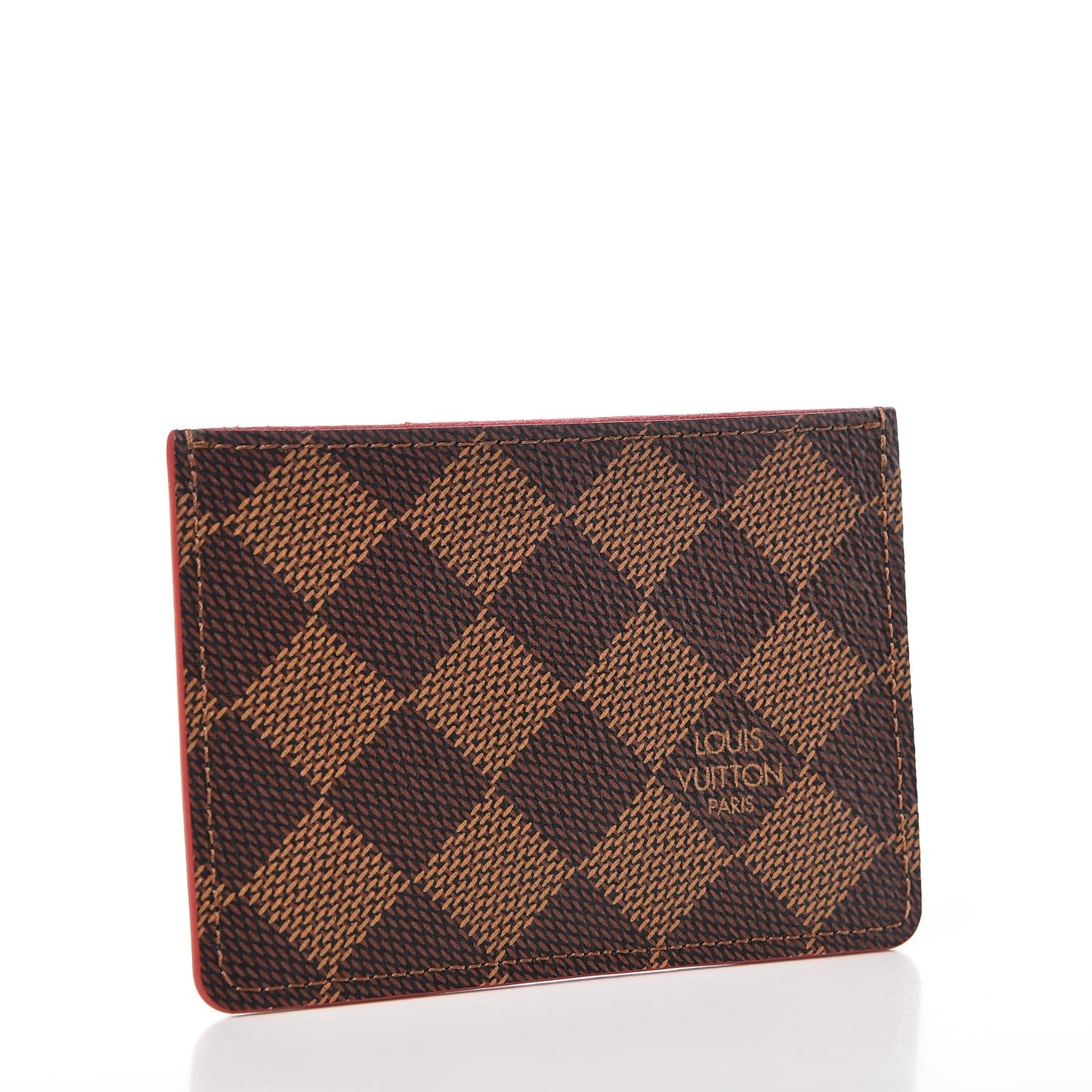 Damier Ebene Caissa Card Holder Cherry