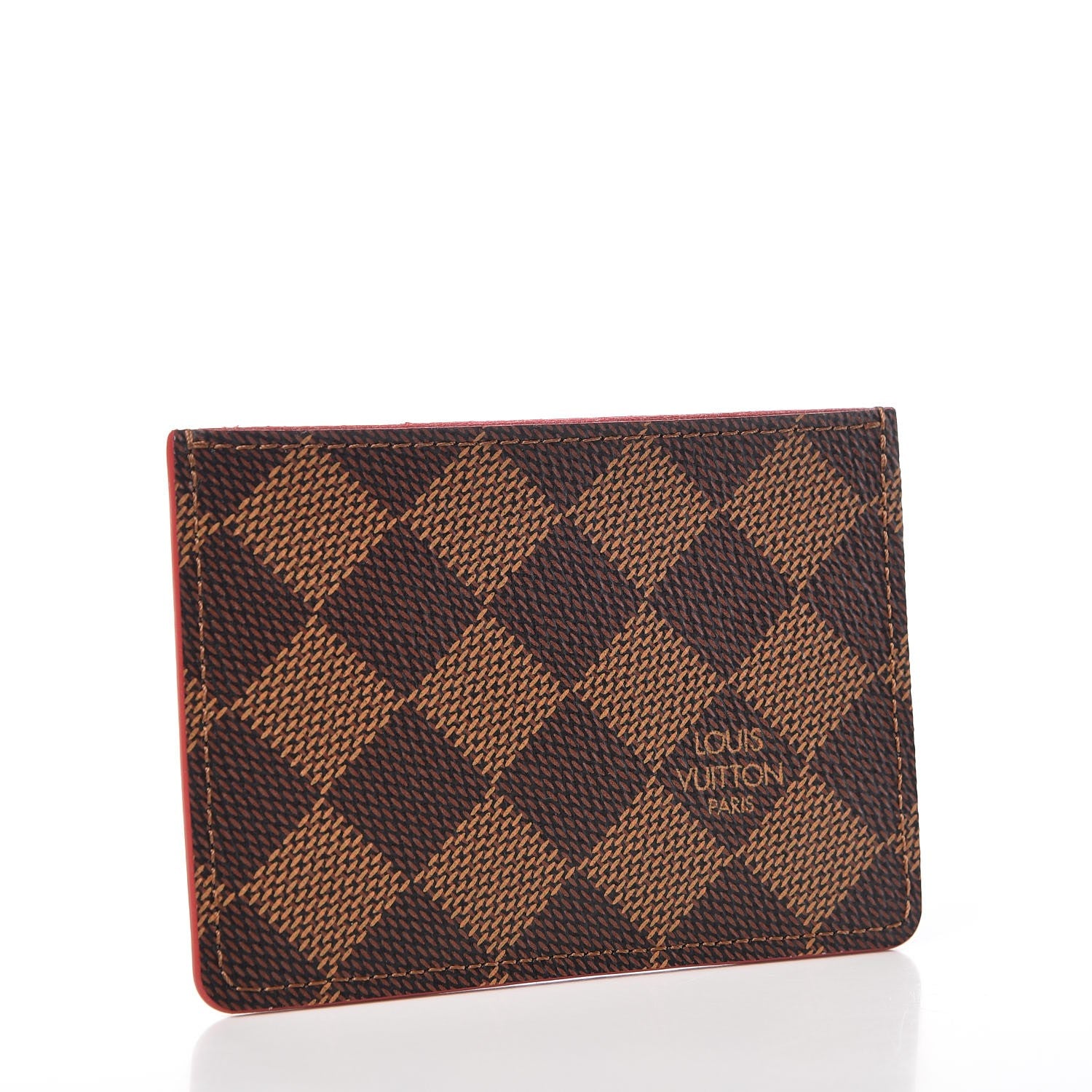 Louis Vuitton Damier Ebene Caissa Card Holder Cherry 3 of 8