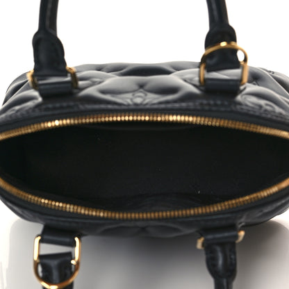 Louis Vuitton Calfskin Bubblegram Alma BB Black 5 of 10