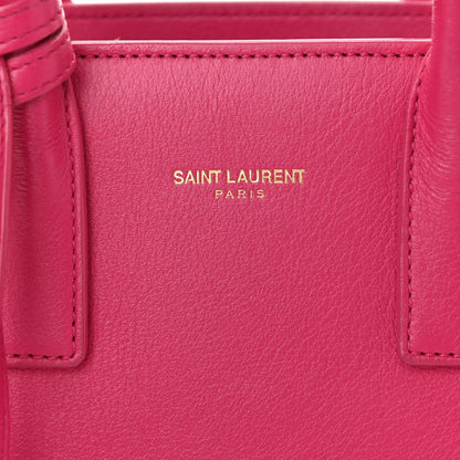 Saint Laurent Calfskin Nano Sac De Jour Lipstick Fuchsia 7 of 10