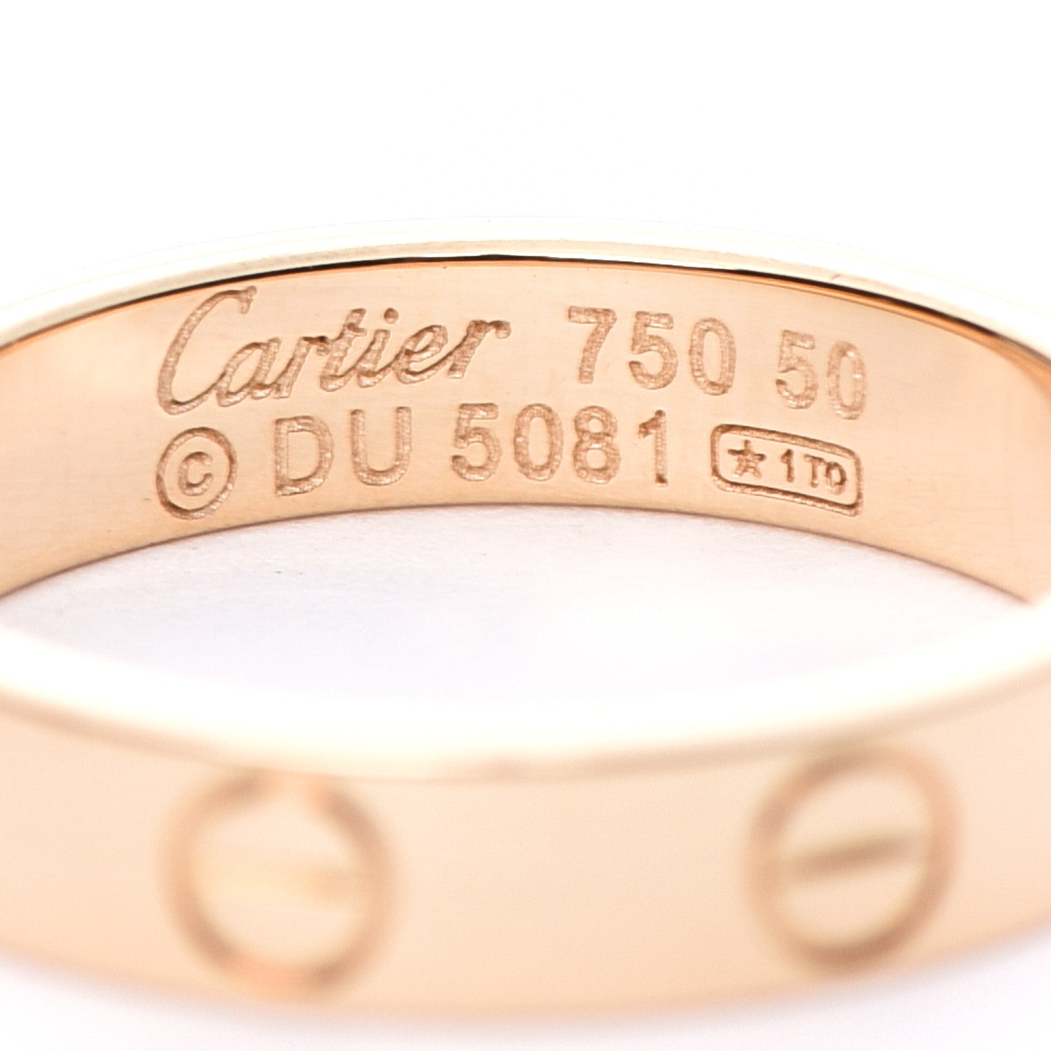 Cartier 18K Yellow Gold 3.5mm LOVE Wedding Band Ring 50 5.25 4 of 5