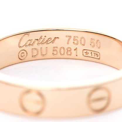 Cartier 18K Yellow Gold 3.5mm LOVE Wedding Band Ring 50 5.25 4 of 5