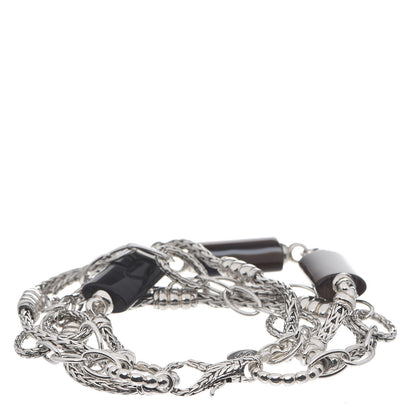 John Hardy Sterling Silver Agate Multi-Chain Bracelet 2 of 4