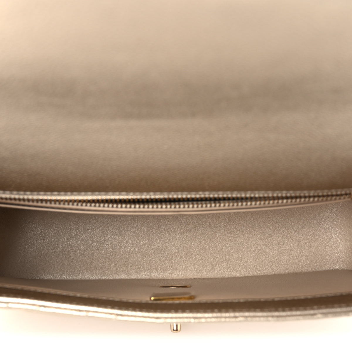 Chanel Metallic Caviar Quilted Medium CC Slide Flap Light Gold 4 of 11