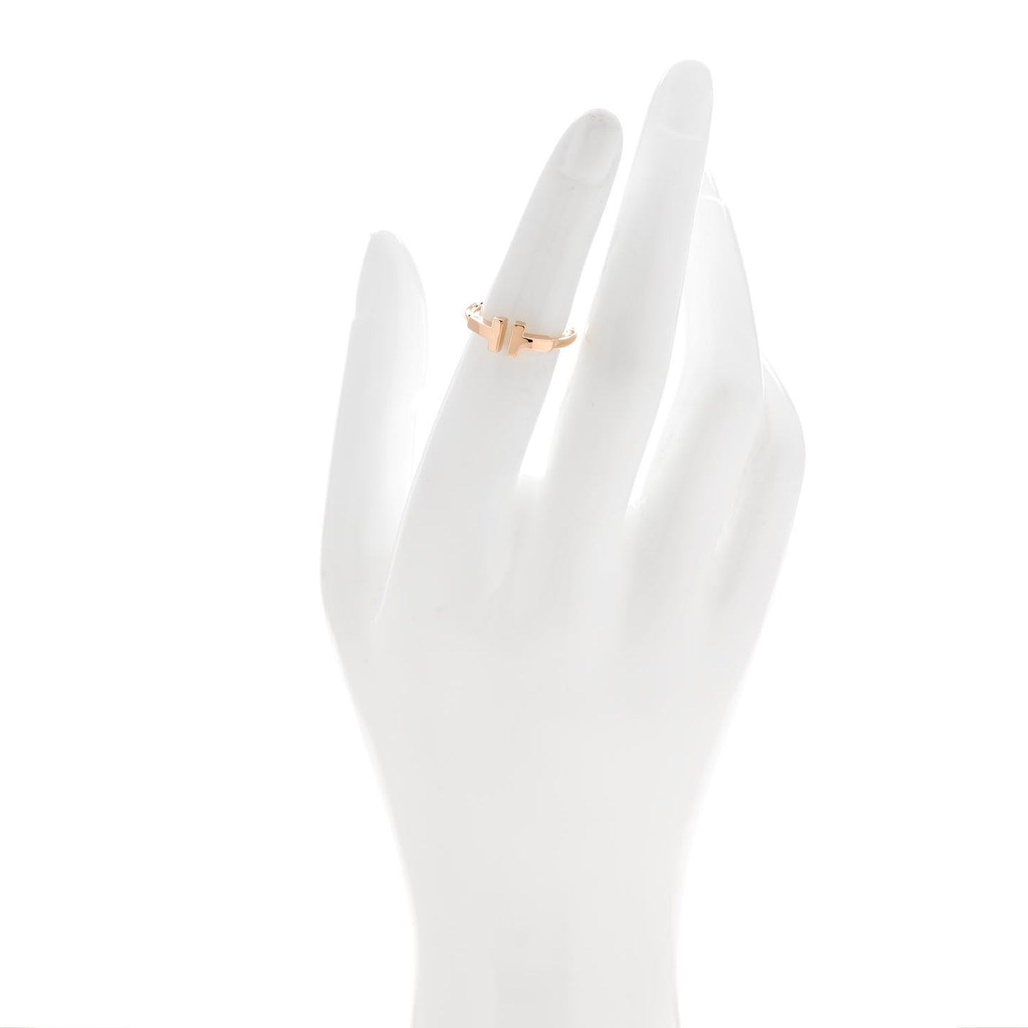 18K Rose Gold T Wire Ring 49 5