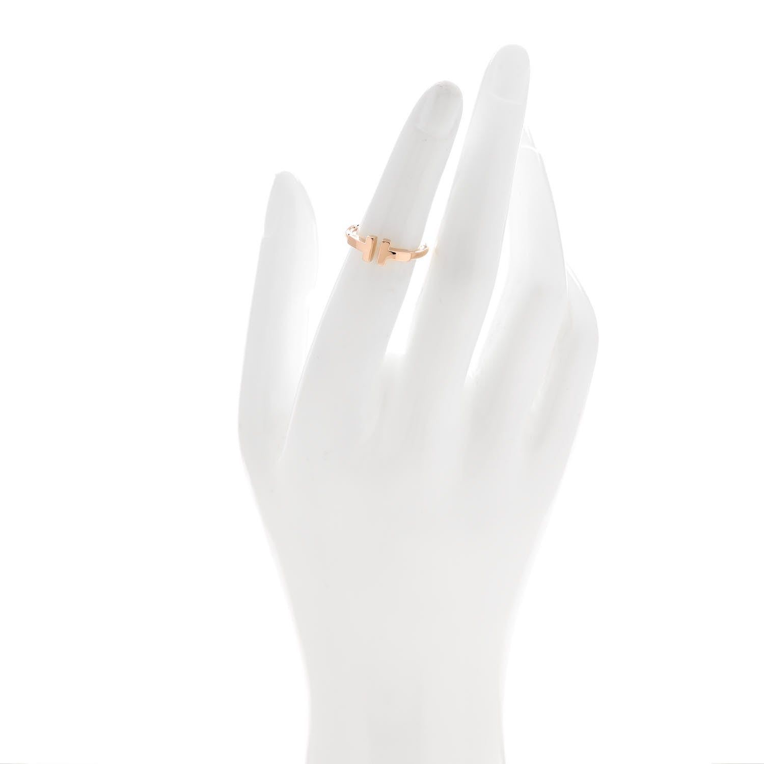 Tiffany 18K Rose Gold T Wire Ring 49 5 2 of 5