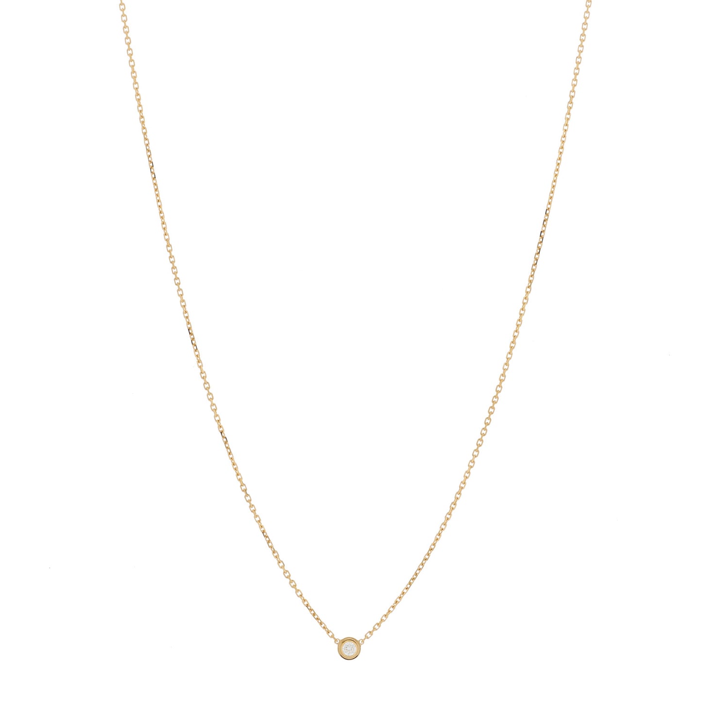 18K Yellow Gold Diamond XS D'Amour Pendant Necklace