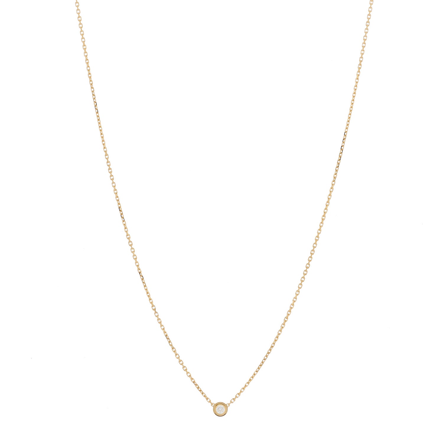 Cartier 18K Yellow Gold Diamond XS D'Amour Pendant Necklace 1 of 4