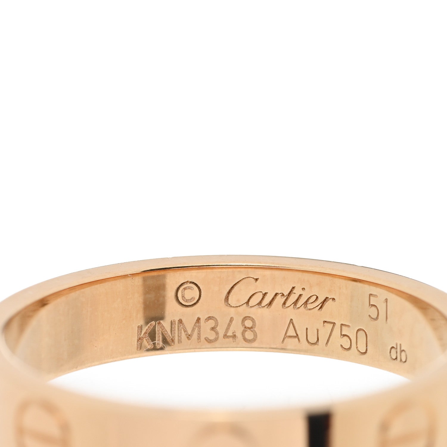 Cartier 18K Yellow Gold 3.5mm LOVE Wedding Band Ring 51 5.75 4 of 6
