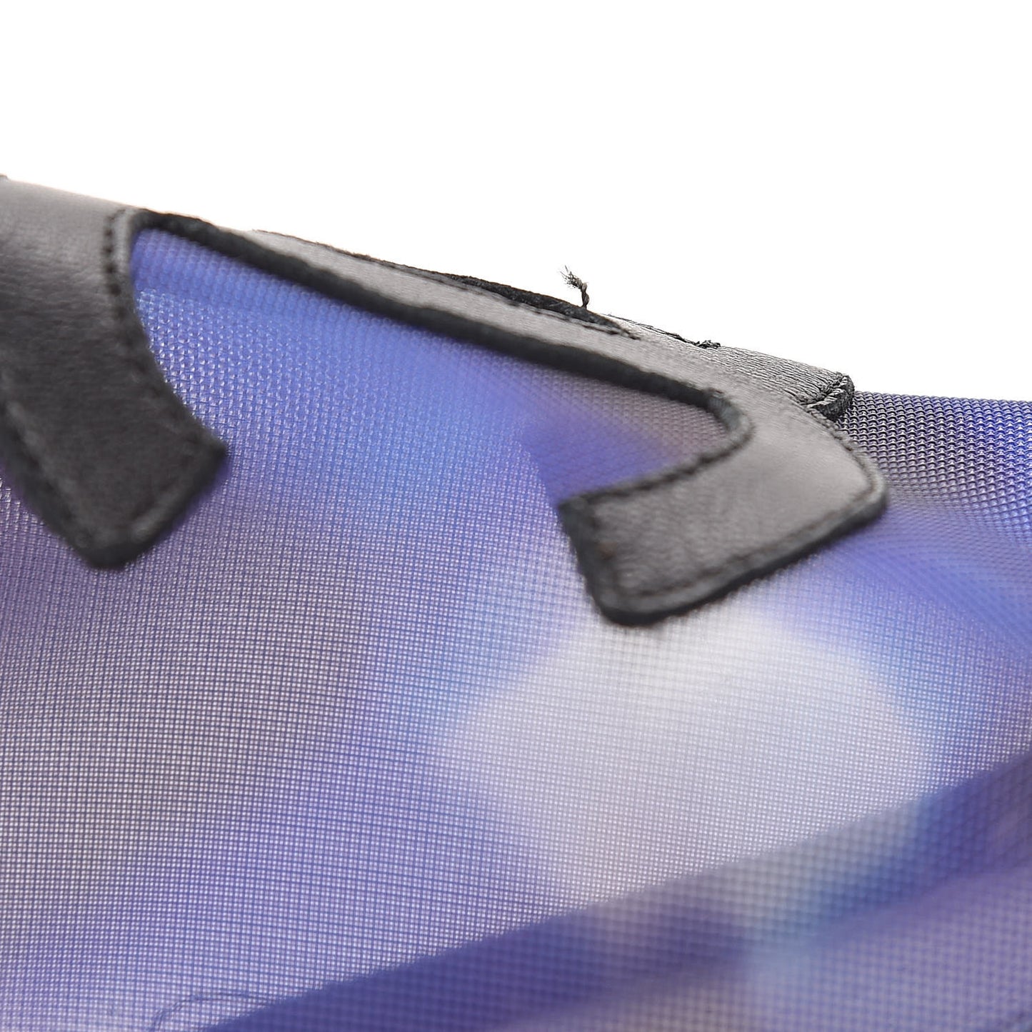 Mesh Lambskin Check Print CC Espadrilles 40 Blue Black White