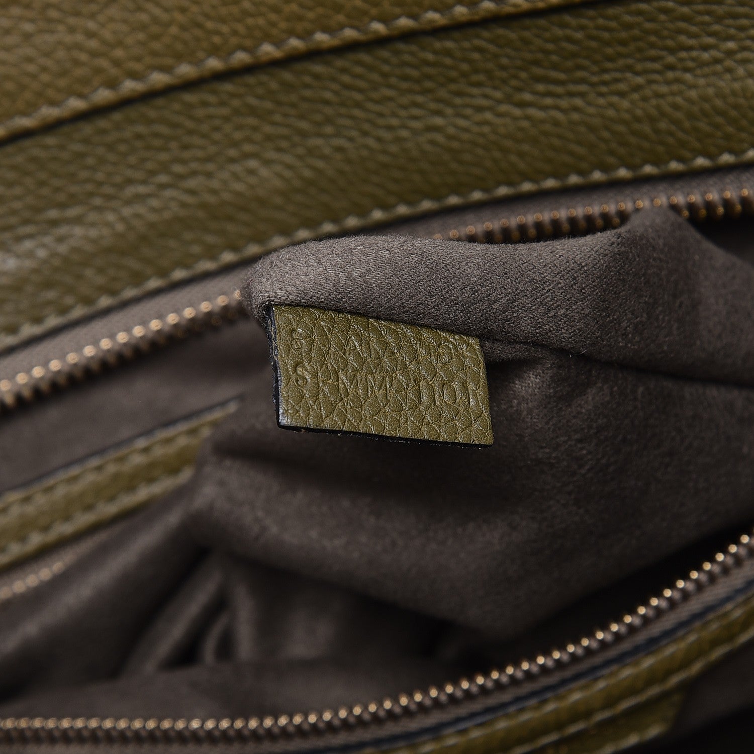 Celine Drummed Calfskin Mini Luggage Jungle 7 of 17