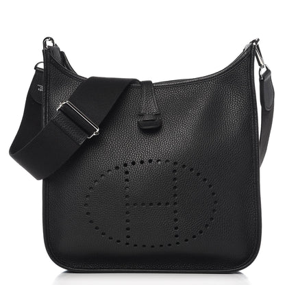 Hermes Taurillon Clemence Evelyne III PM Black 1 of 9