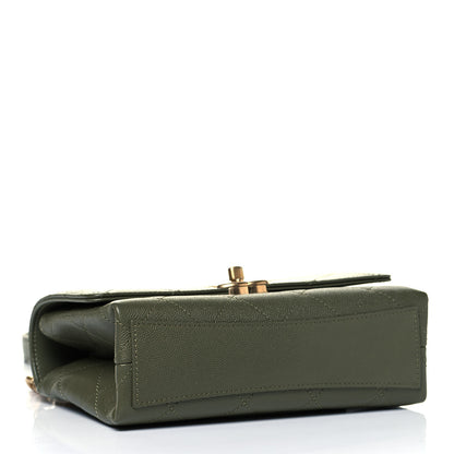 Chanel Caviar Quilted Mini Bracelet On Chain Flap Green 4 of 9