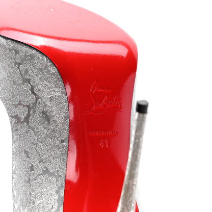 Christian Louboutin Glitter Specchio Hot Chick 100 Pumps 41 Silver 6 of 8