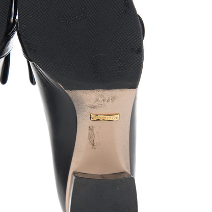 Gucci Malaga Kid GG Marmont Fringe 50mm Loafer Pumps 37.5 Black 10 of 12