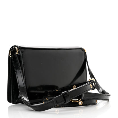 Dolce & Gabbana Patent Calfskin Maxi Logo Plate Phone Shoulder Bag Black 3 of 12