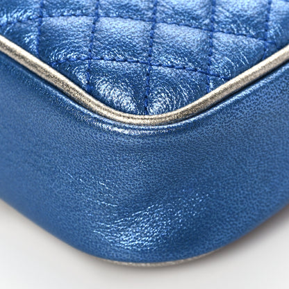 Gucci Laminated Nappa Trapuntata Mini Zumi Dome Shoulder Bag Rosso Marine Argento 9 of 9