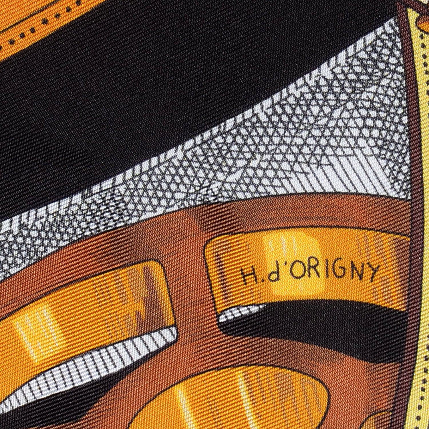 Hermes Silk Cavalcadour Maxi Twilly Black 4 of 6