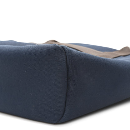 Hermes Canvas The Grooming Bag Bleu Navy Feu 10 of 11