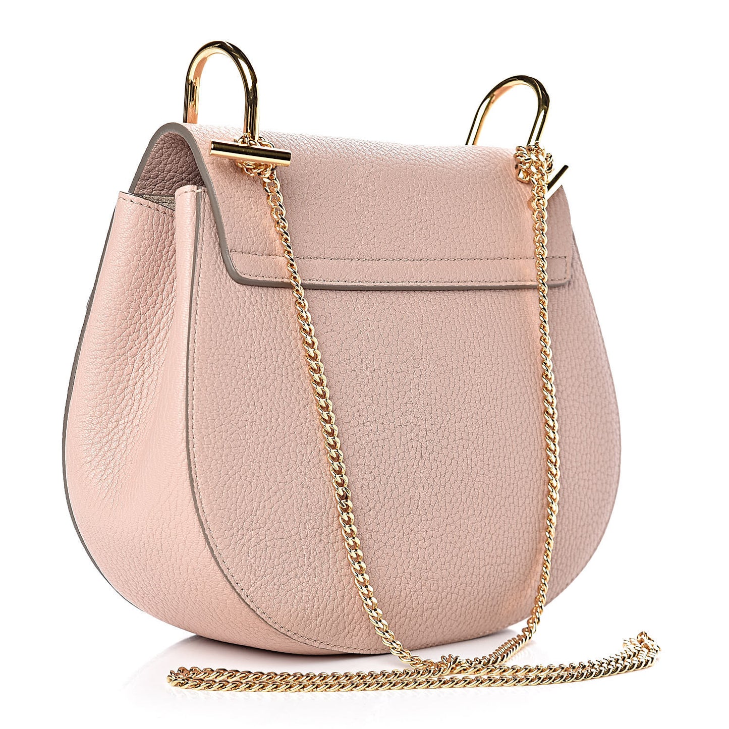 Grained Lambskin Drew Shoulder Bag Cement Pink
