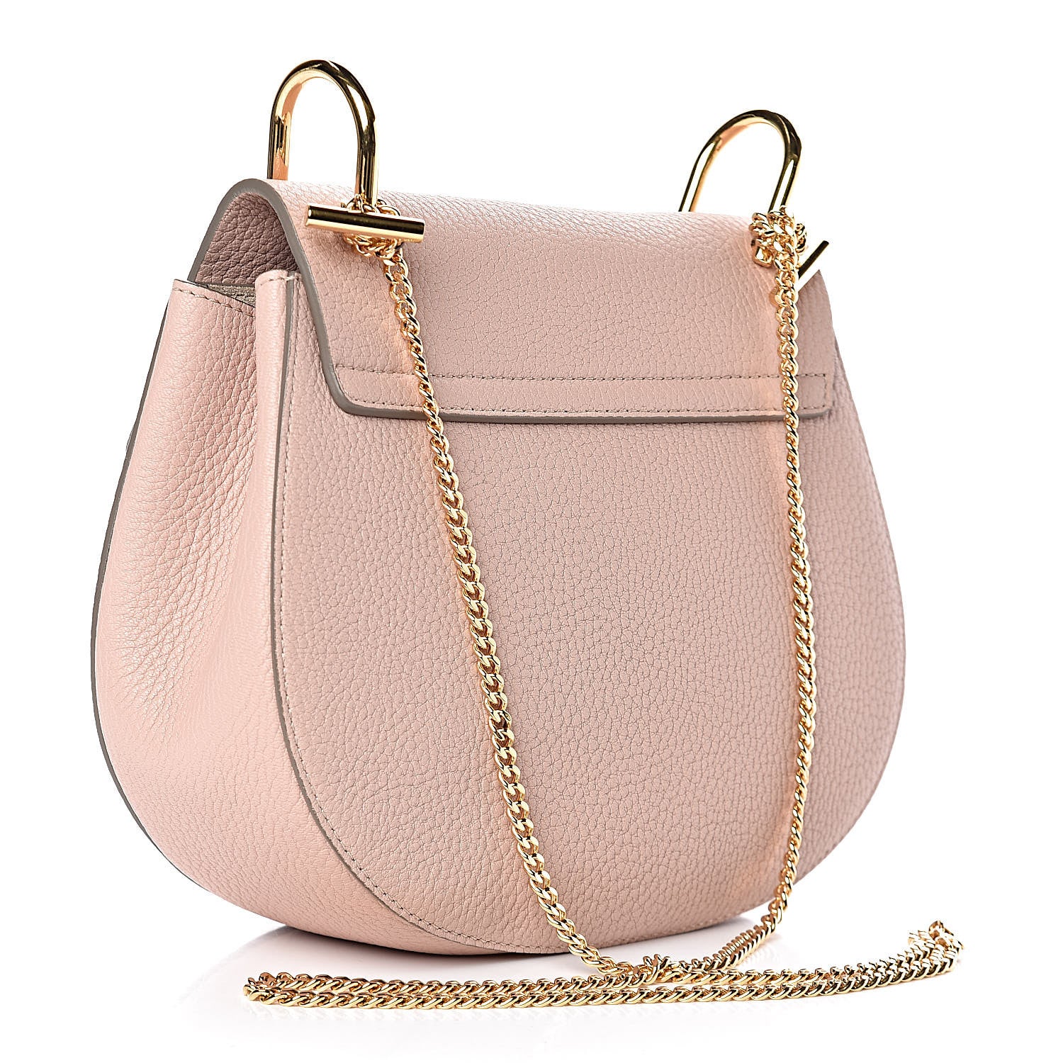 Chloe Grained Lambskin Drew Shoulder Bag Cement Pink 3 of 9