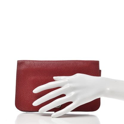 Hermes Togo Dogon Duo Wallet Rouge Garance 2 of 7