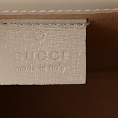 Gucci GG Supreme Monogram Azalea Calfskin Mini Horsebit 1955 Crossbody Bag Beige Ebony Mystic White 6 of 10