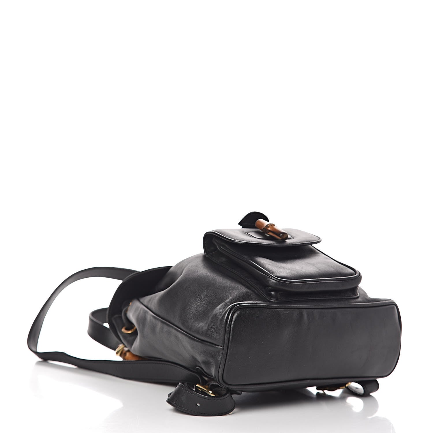 Gucci Calfskin Bamboo Backpack Black 4 of 14