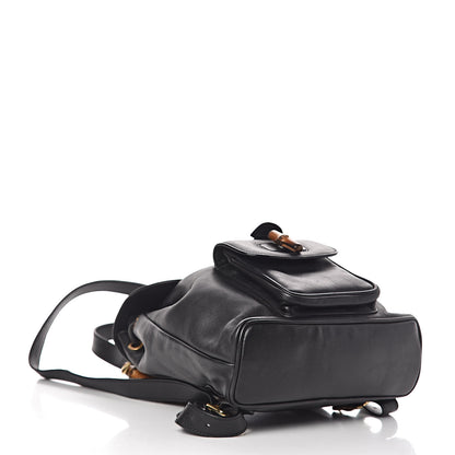 Gucci Calfskin Bamboo Backpack Black 4 of 14