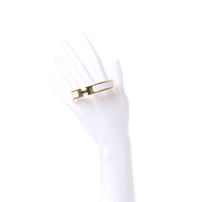Hermes Enamel Narrow Clic Clac H Bracelet PM White 2 of 4