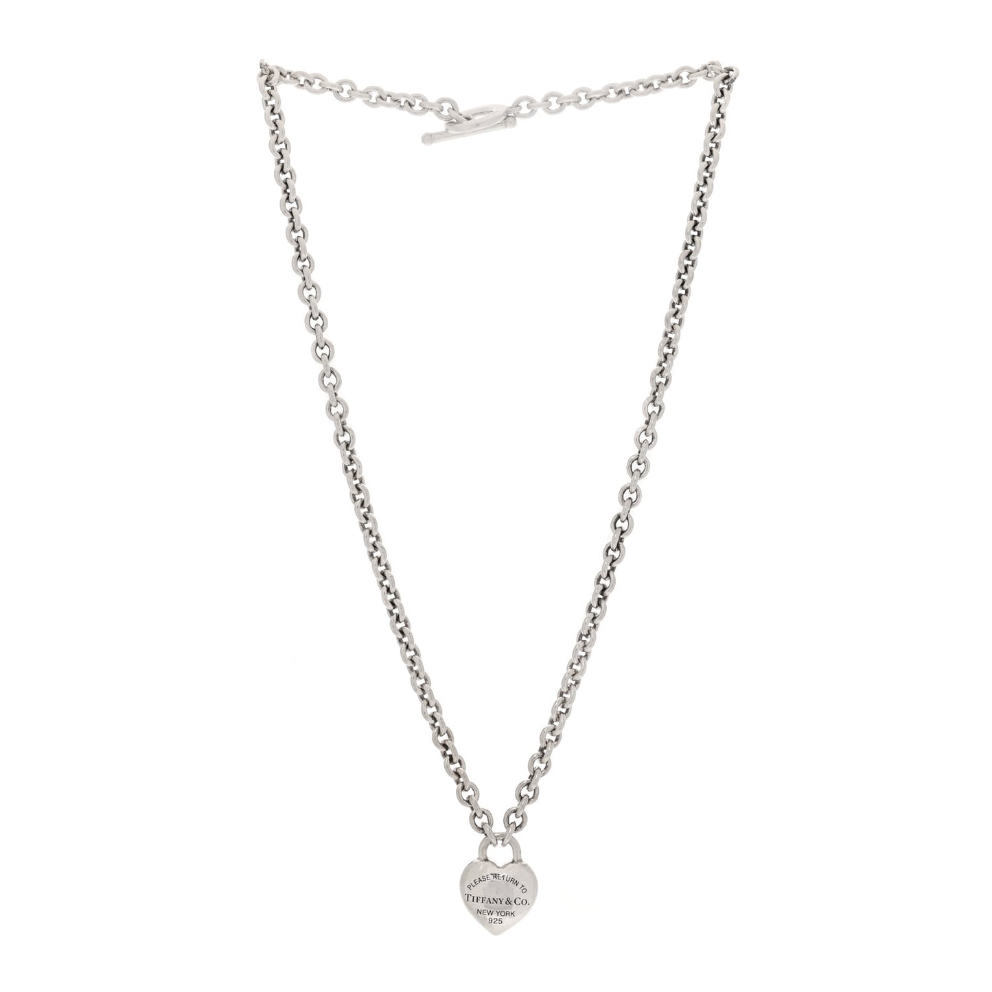 Sterling Silver Return to Tiffany Puffed Heart Pendant Necklace