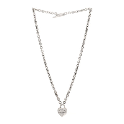 Tiffany Sterling Silver Return to Tiffany Puffed Heart Pendant Necklace 3 of 6